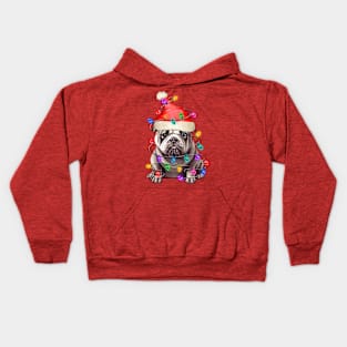 cute christmas dog Kids Hoodie